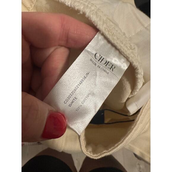 Cider Women’s Small White Denim High Waist Wide Leg Jeans - Picture 9 of 10